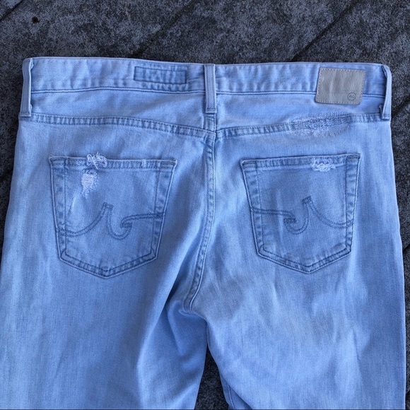 AG Ex-Boyfriend Light Wash Boyfriend Straight Leg Slim 27 Years Naturale Crop 30 - Picture 5 of 8